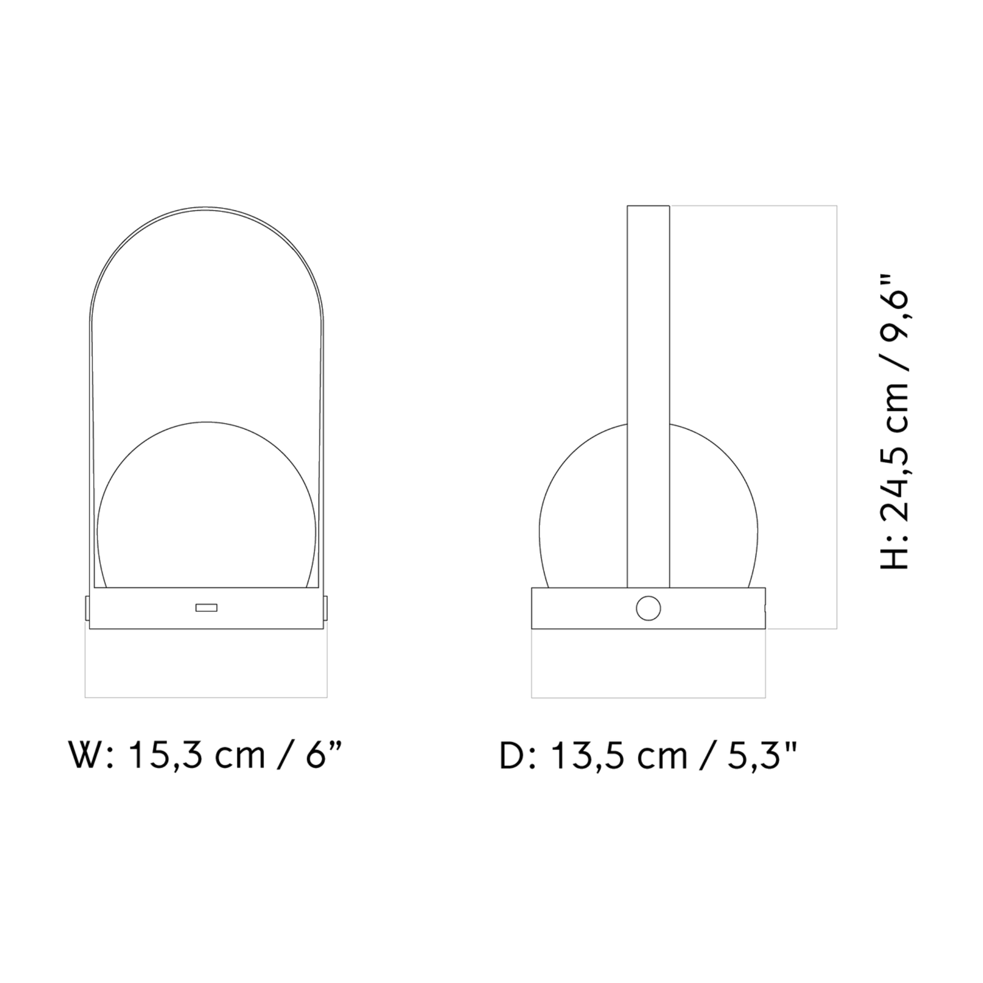 The Carrie Portable Table Lamp from Audo Copenhagen dimensions. all-groups