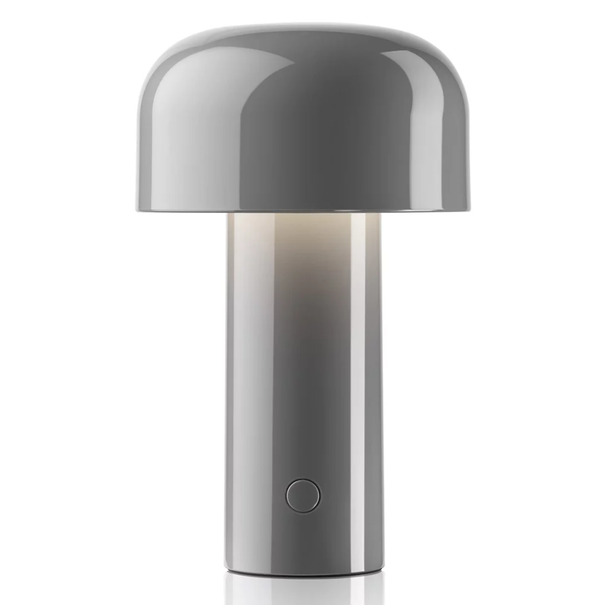 The gray Bellhop Cordless Lamp from FLOS.