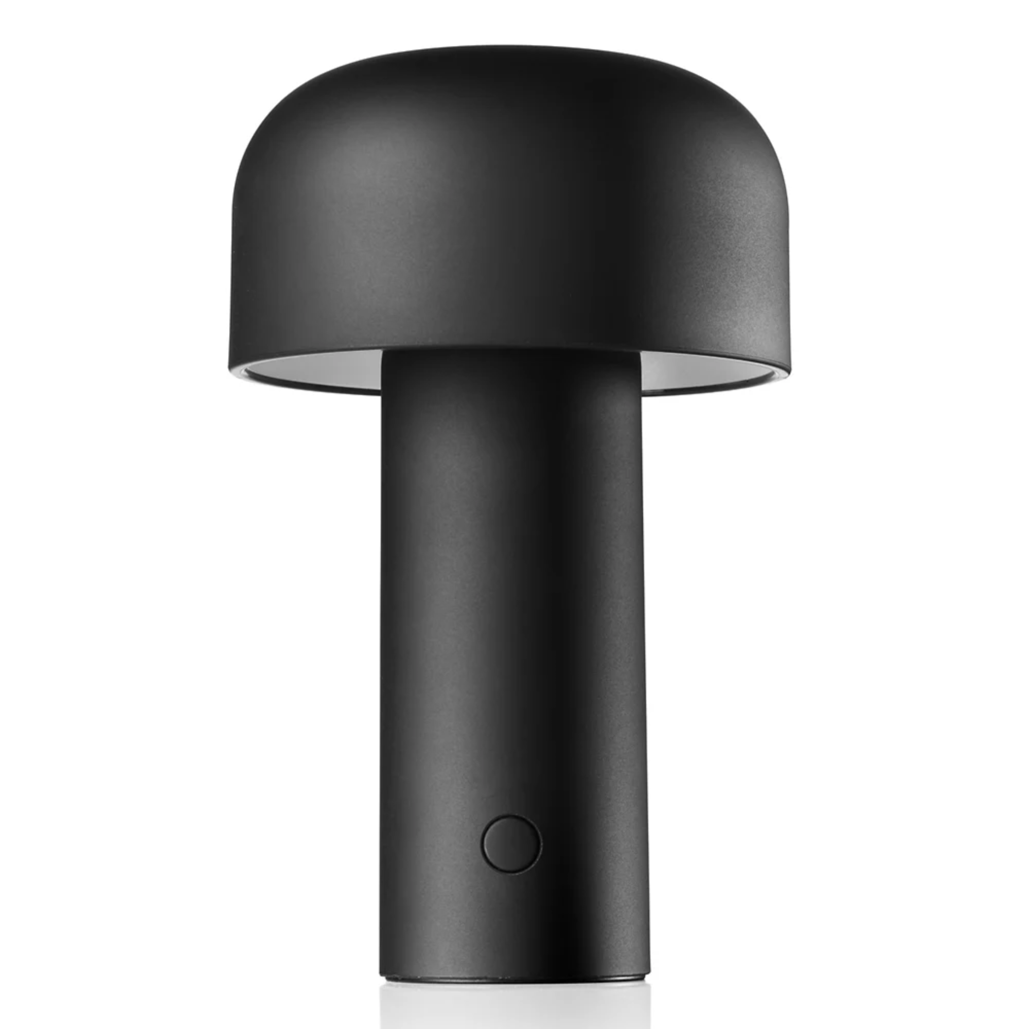 The matte black Bellhop Cordless Lamp from FLOS.