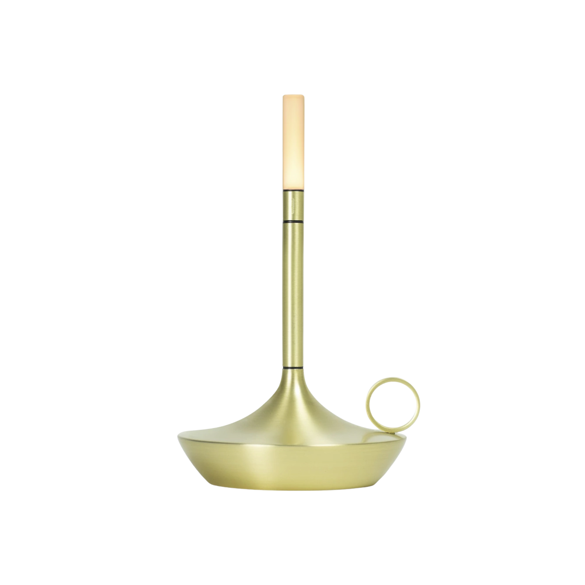 The small brass Wick Pro Cordless Lamp from Graypants.