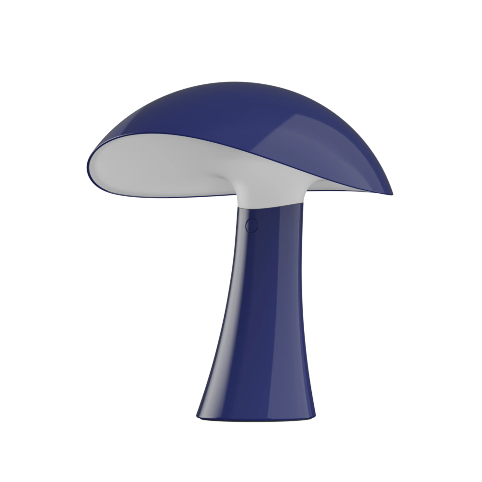 The night blue Rumee 220 Portable Lamp from Louis Poulsen turned off.