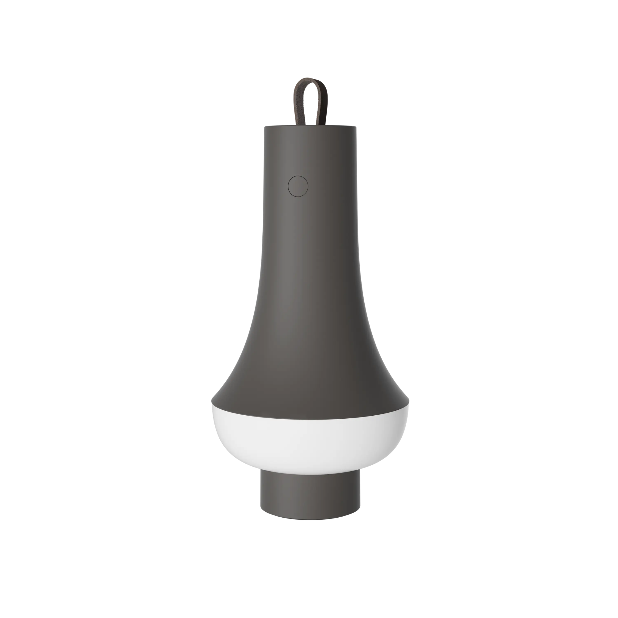 The dark brown Tomoshi Portable Lamp from Louis Poulsen turned off.