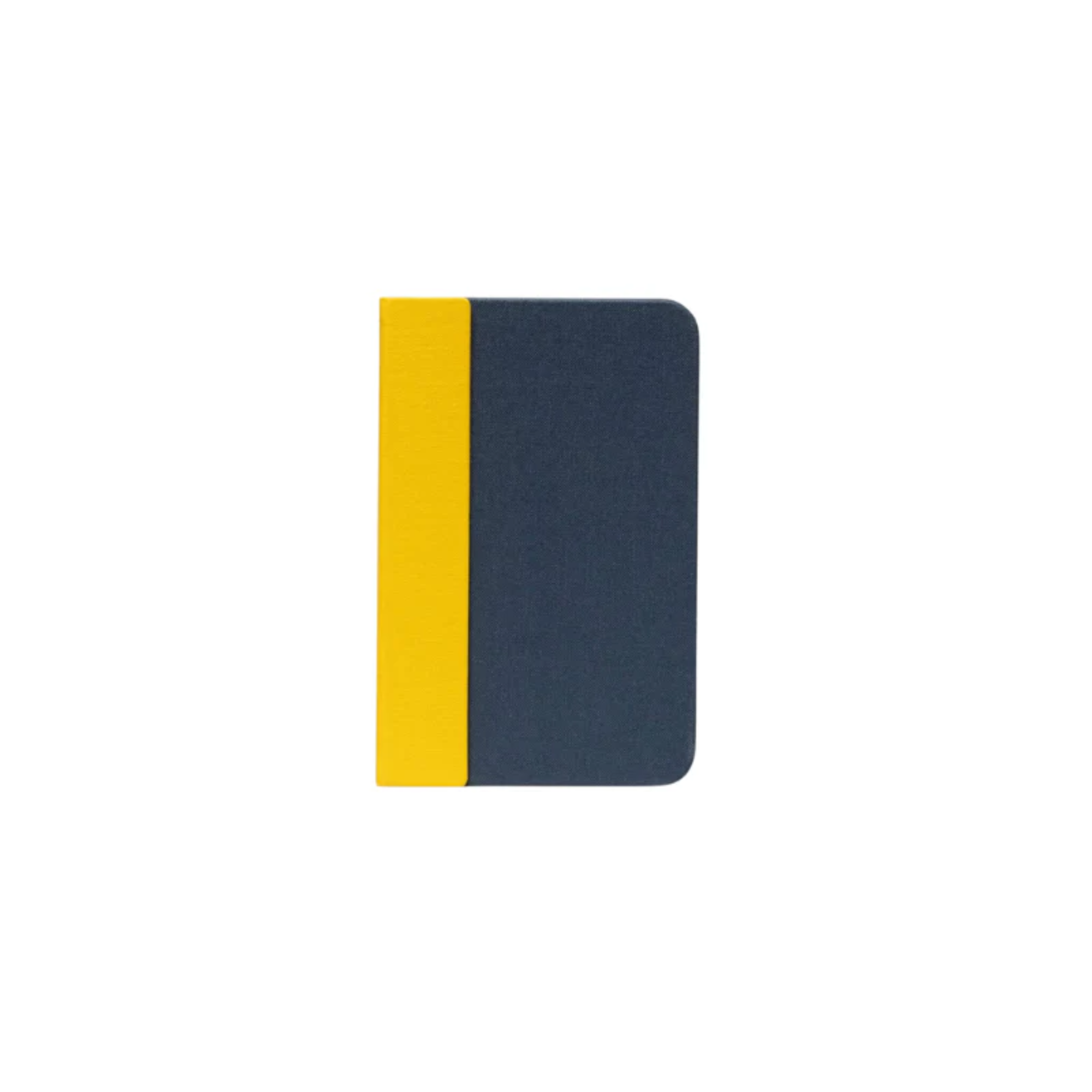 The navy and yellow Lito Mini Cordless Book Lamp from Lumio.