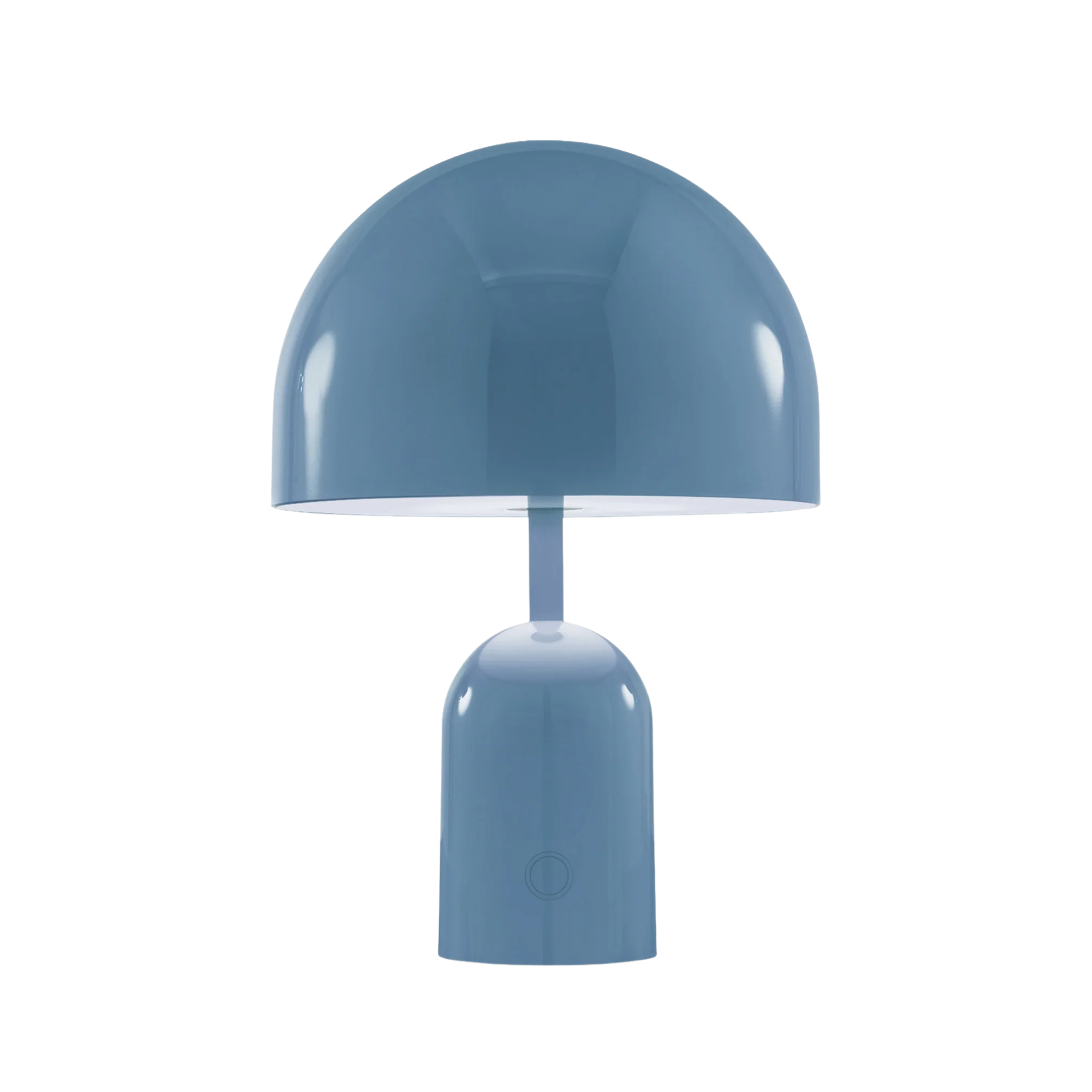 The baby blue Bell Cordless Lamp from Tom Dixon.