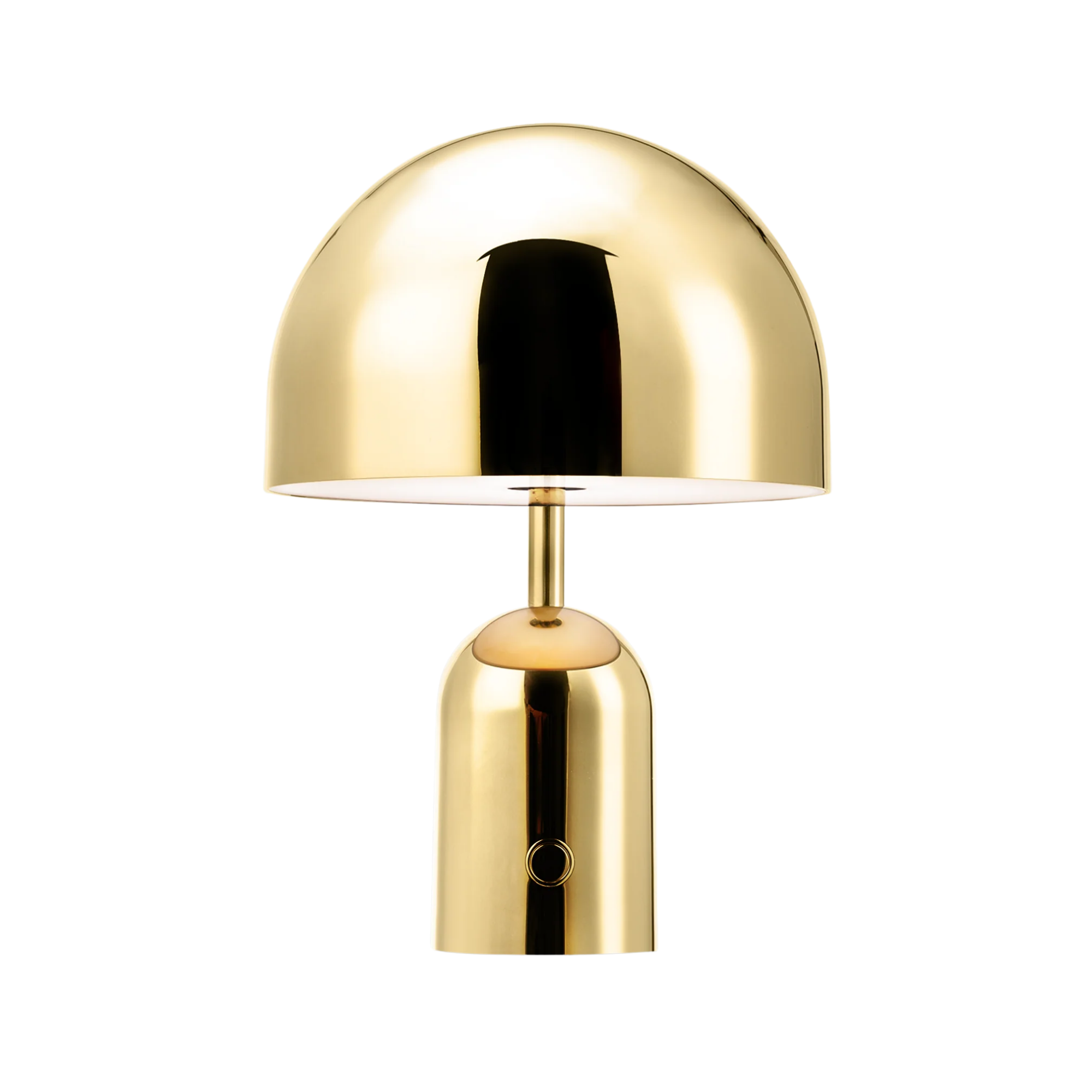 The gold Bell Cordless Lamp from Tom Dixon.
