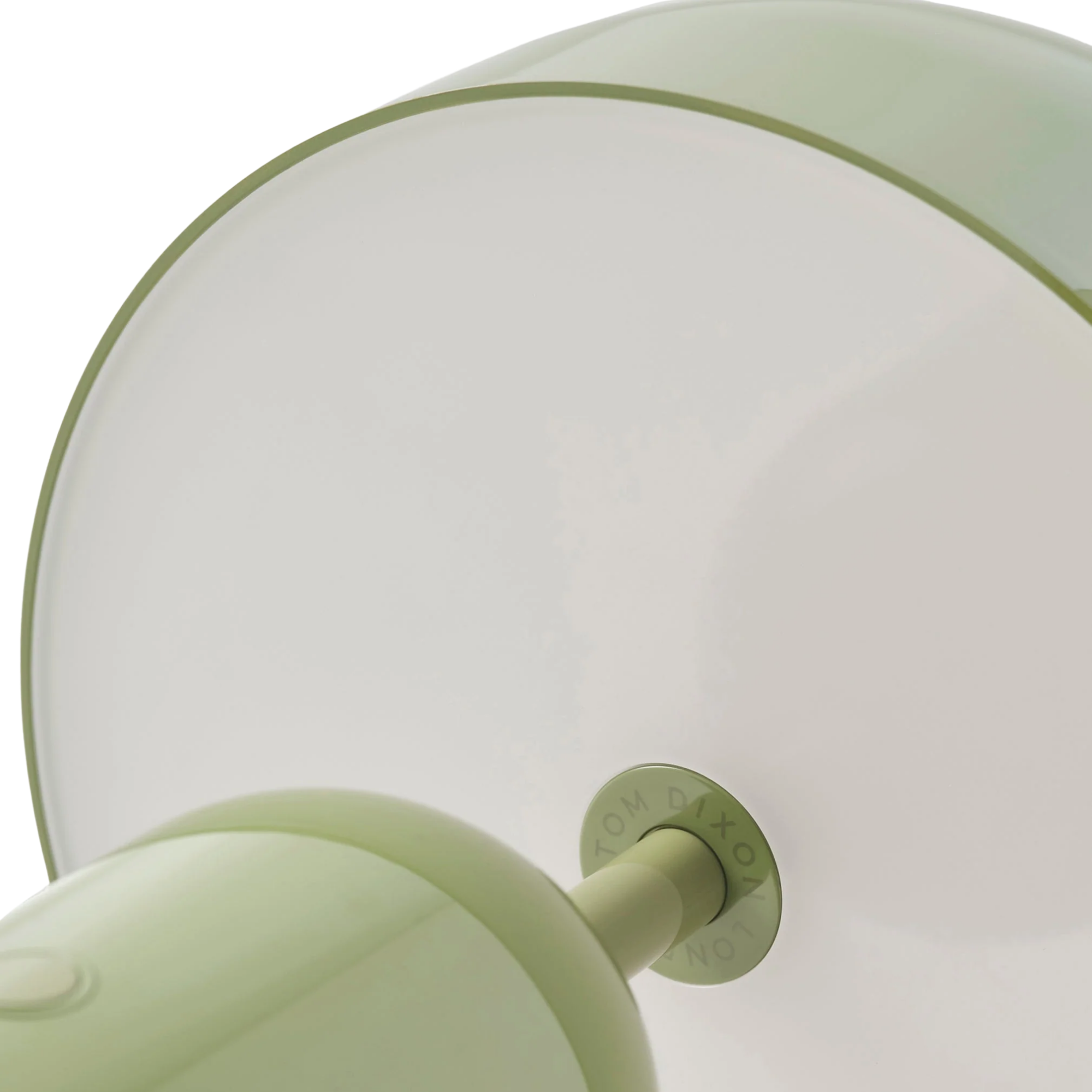 The moss Bell Cordless Lamp from Tom Dixon close up.