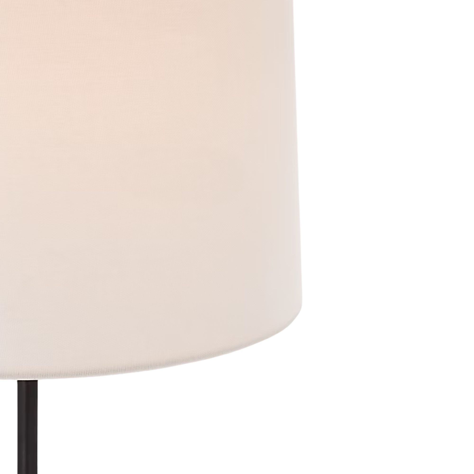 The bronze and hand rubbed antique brass Bryant Adjustable Cordless Floor Lamp shade close up.