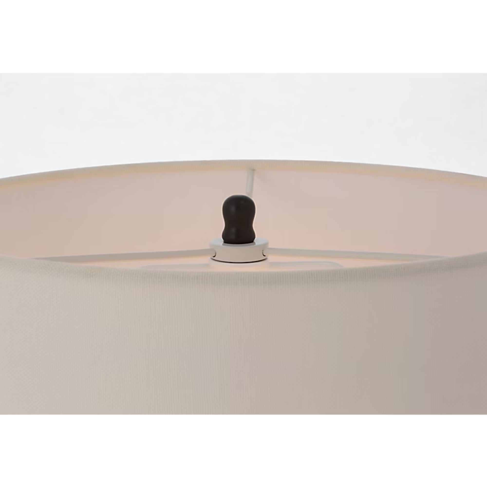 The bronze Bryant Adjustable Cordless Floor Lamp shade and finish in detail with the light turned off.