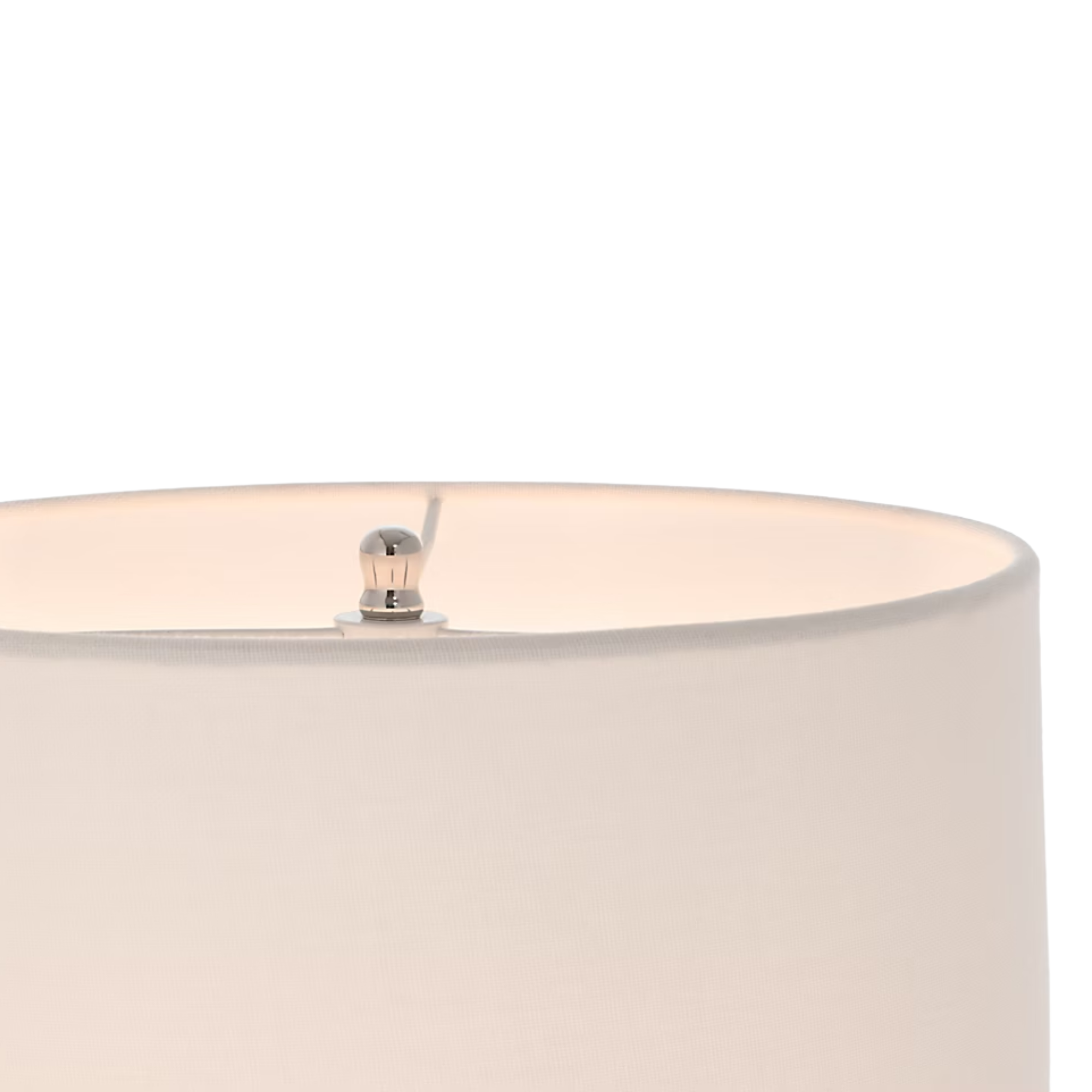 The polished nickel Bryant Adjustable Cordless Floor Lamp shade.