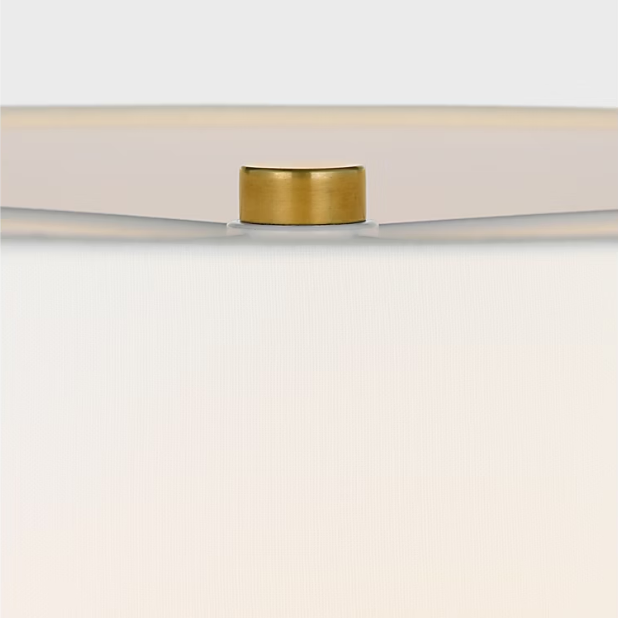 The linen shade Folly Rotatable Cordless Table Lamp from Visual Comfort Signature close up.