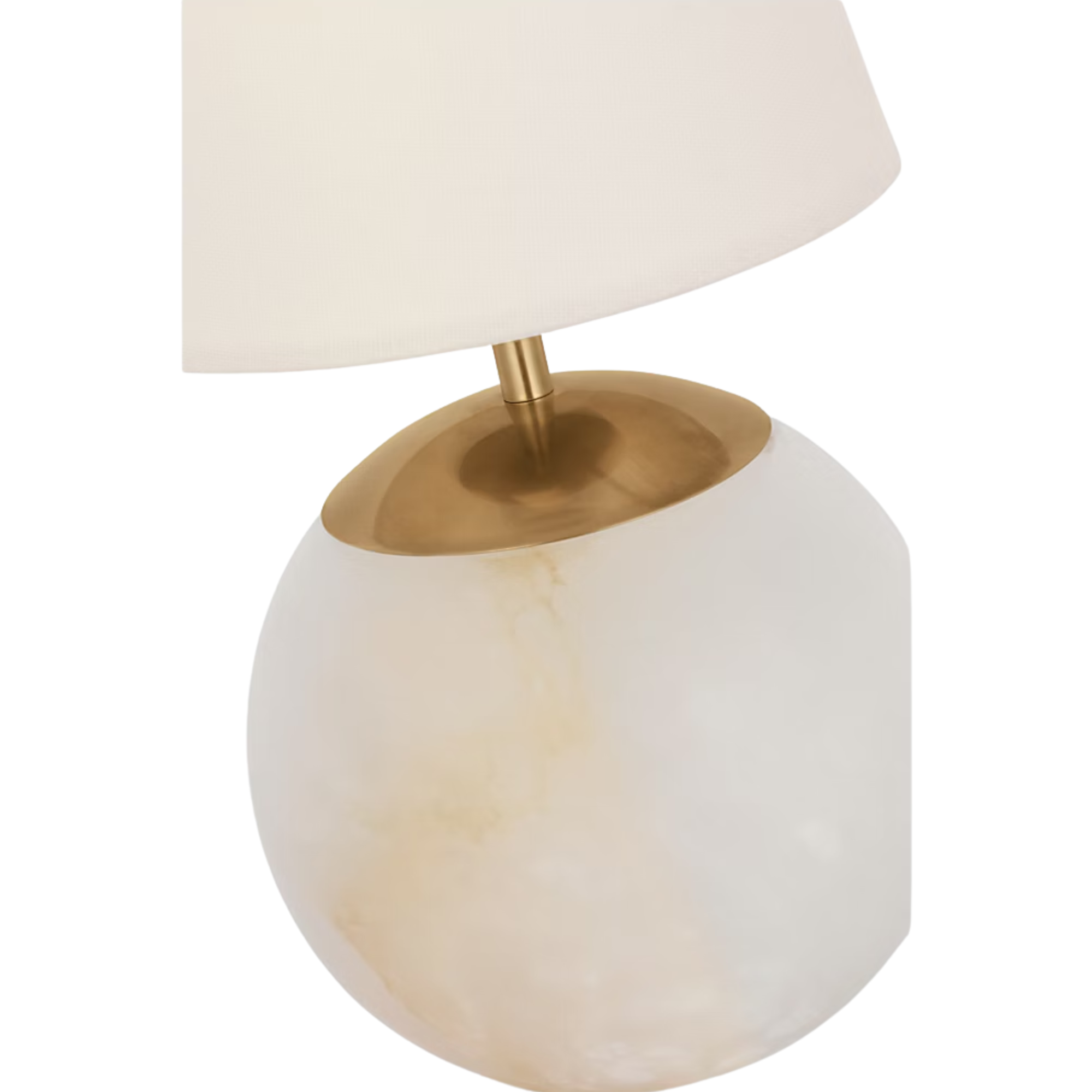 The alabaster Terri Cordless Lamp from Visual Comfort Signature shown in detail.