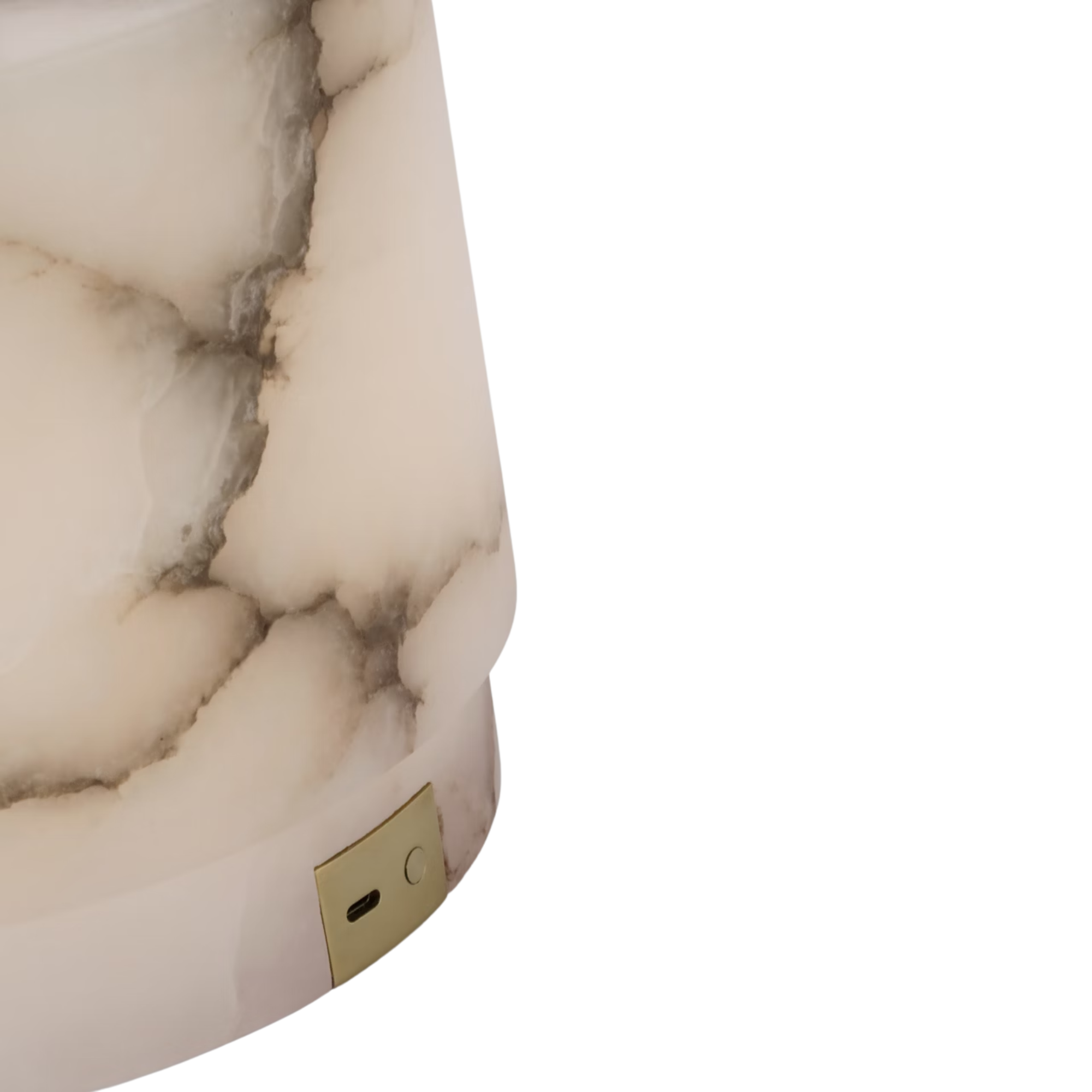 The Tourne 8" Cordless Lamp from Visual Comfort Signature showing the direct charging port and on/off button.