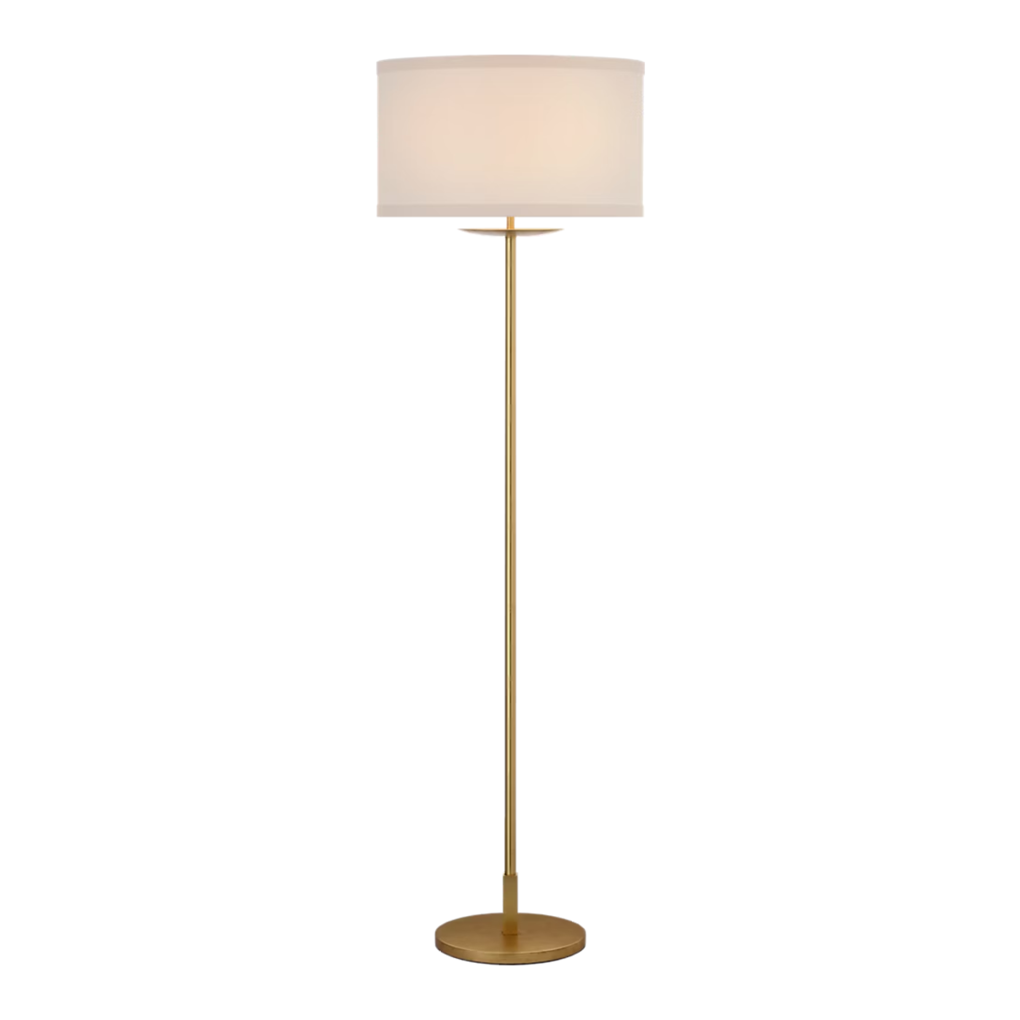 The gild with cream linen shade Walker Cordless Floor Lamp from Visual Comfort Signature.