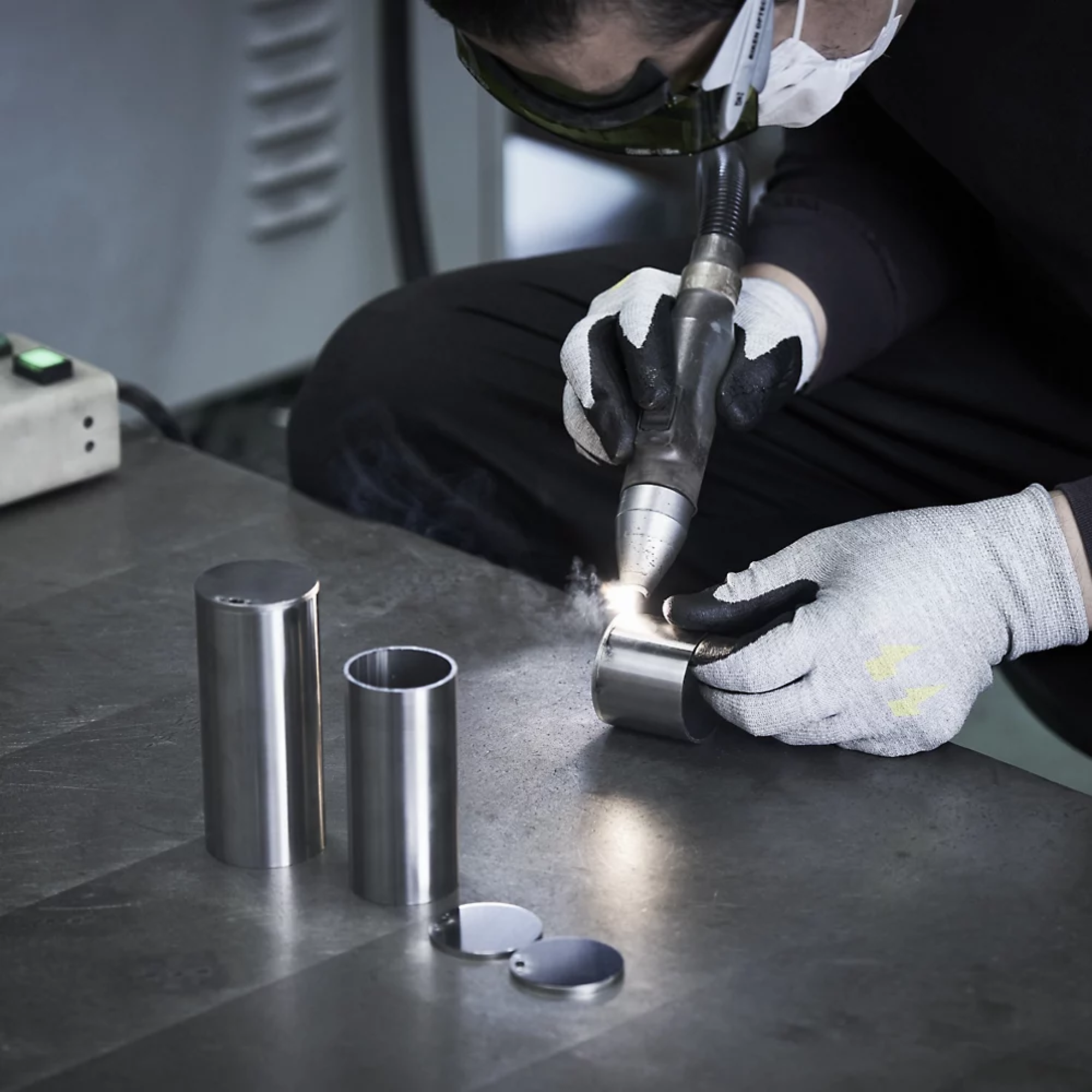 The MOMENT Cordless Lamp from Y.S.M being welded together. all-groups