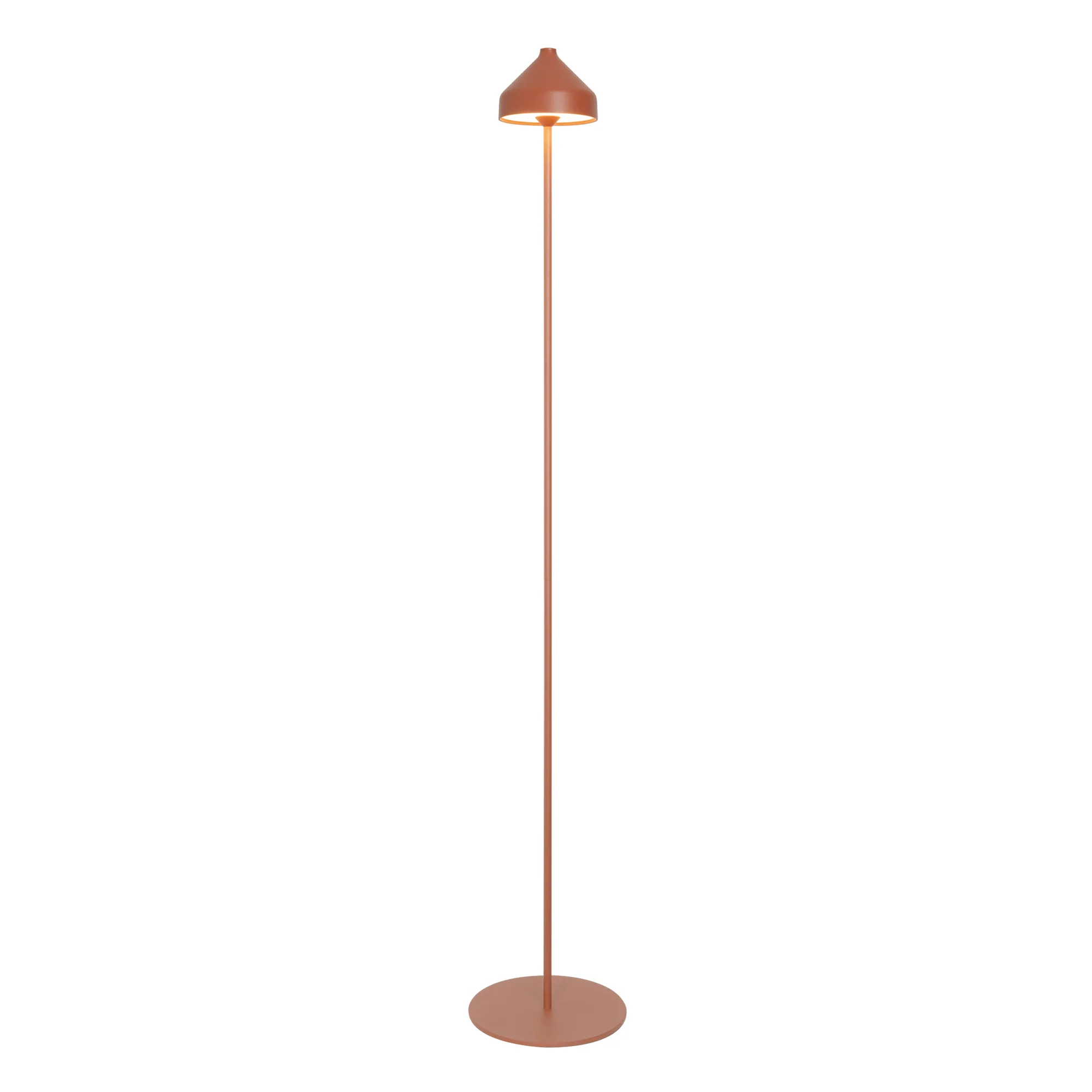 The terracotta Amelie Pro Cordless Floor Lamp from Zafferano.