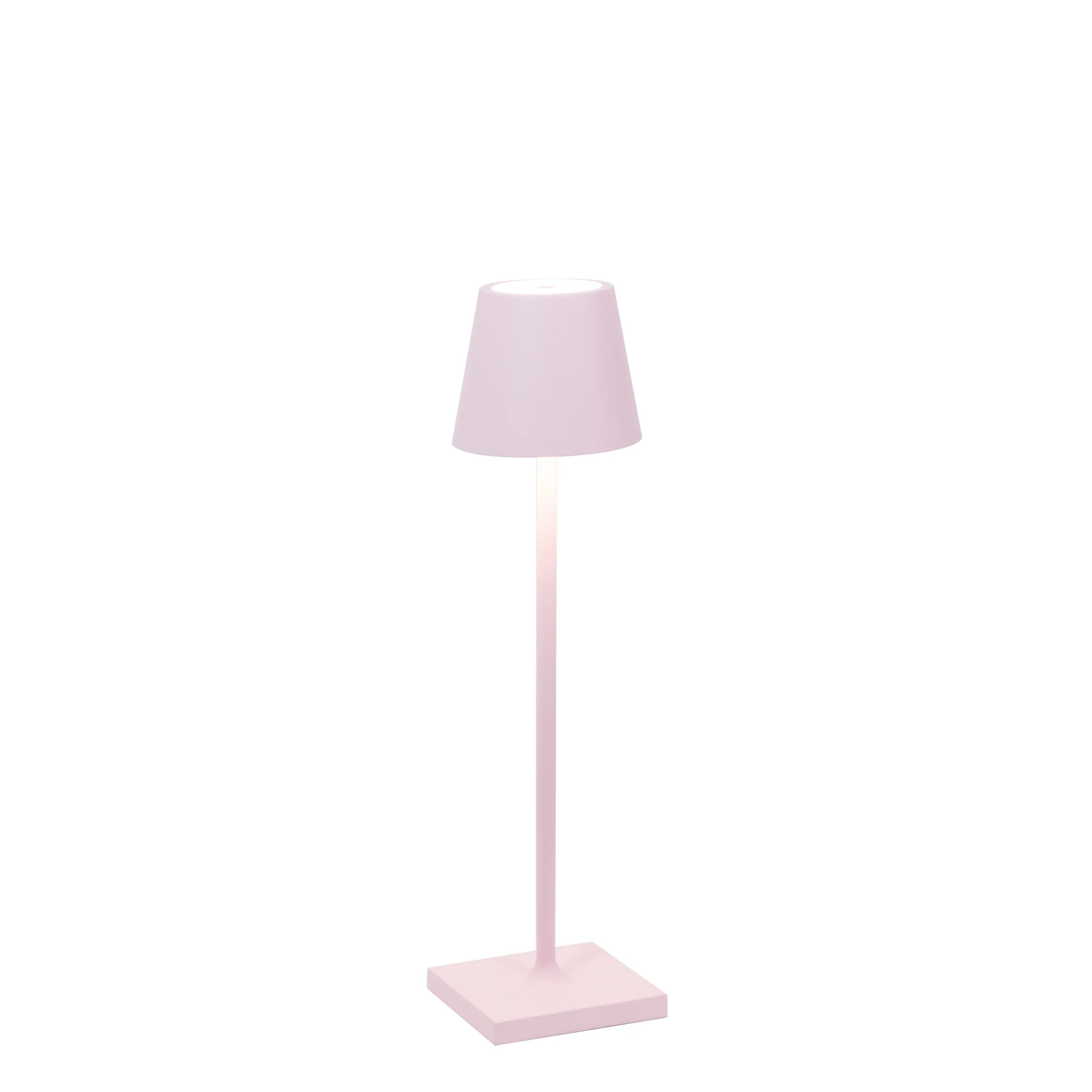 The pink Poldina Pro Micro Cordless Lamp from Zafferano.