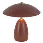 The burgundy Poppy Cordless Lamp from Alora Mood at an angle.