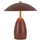 The burgundy Poppy Cordless Lamp from Alora Mood.