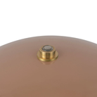 The peach Poppy Cordless Lamp from Alora Mood on and off switch.