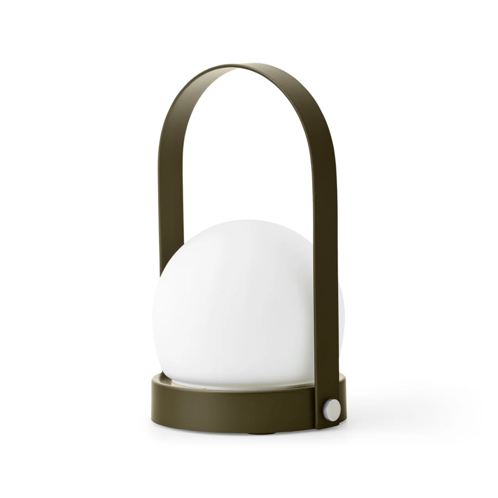 The olive Carrie Portable Table Lamp from Audo Copenhagen.