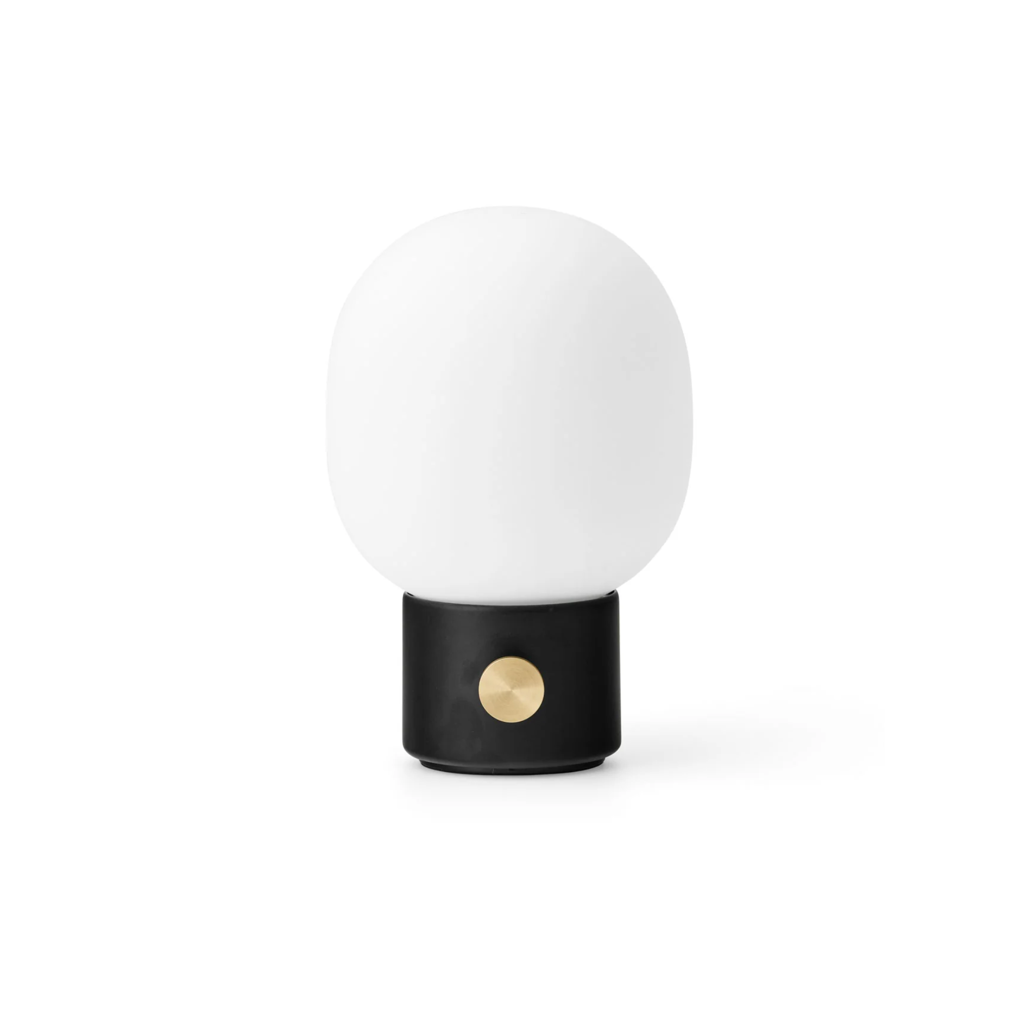 The front of the black JWDA Portable Table Lamp from Audo Copenhagen.