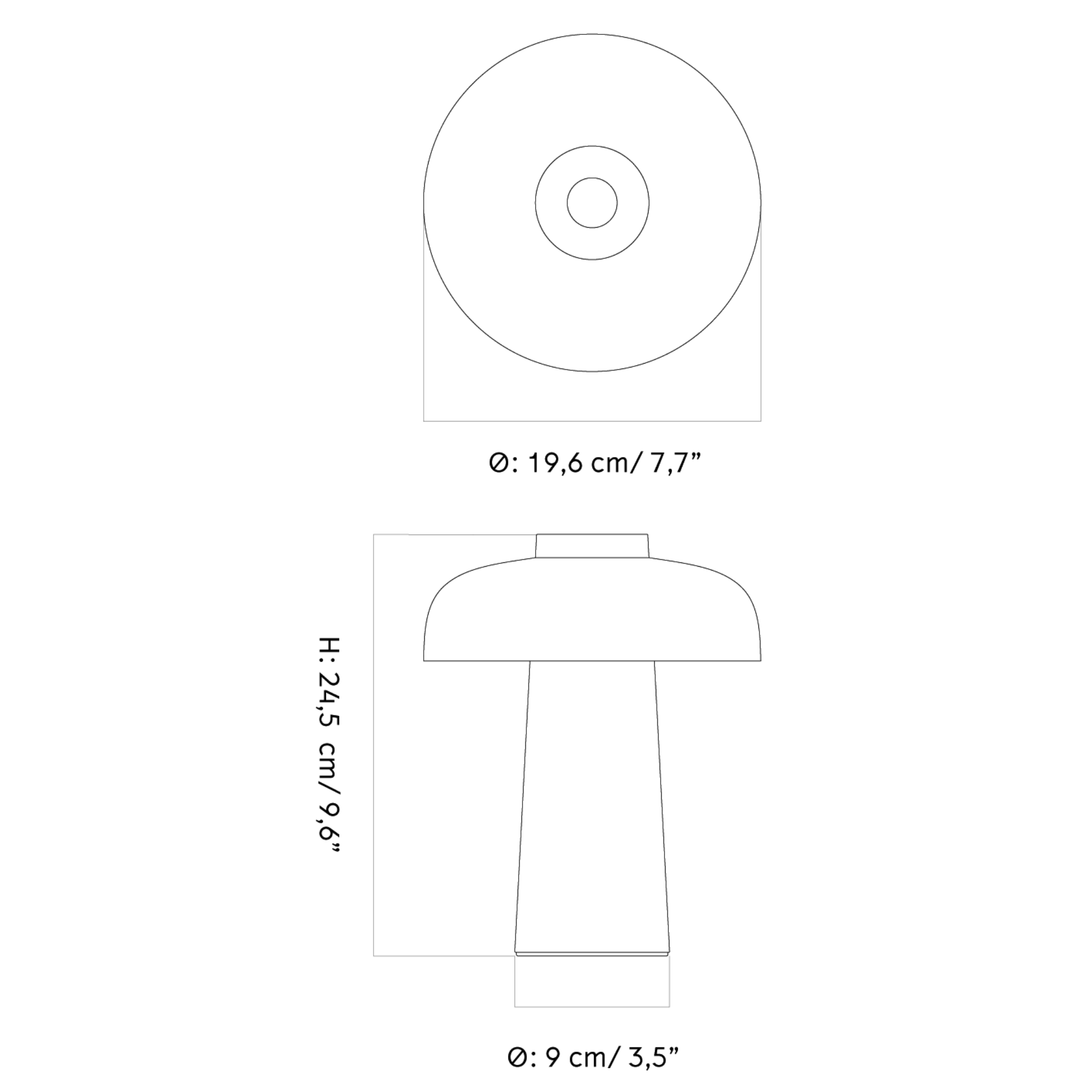 Reverse Portable Table Lamp