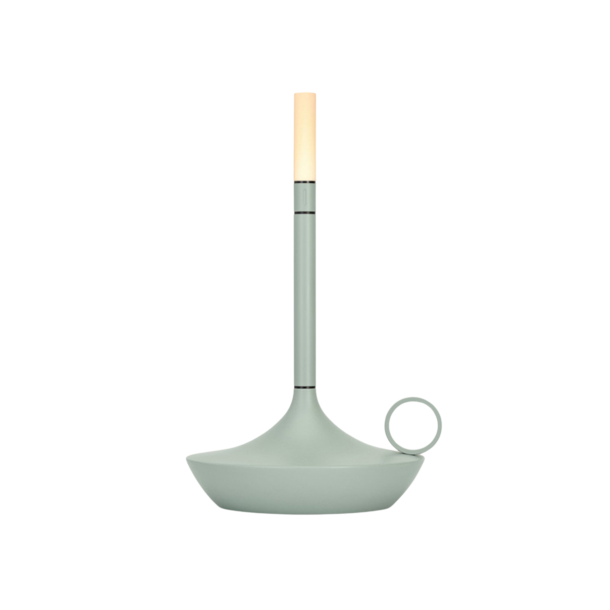 The small sage green Wick Cordless Lamp from Graypants.