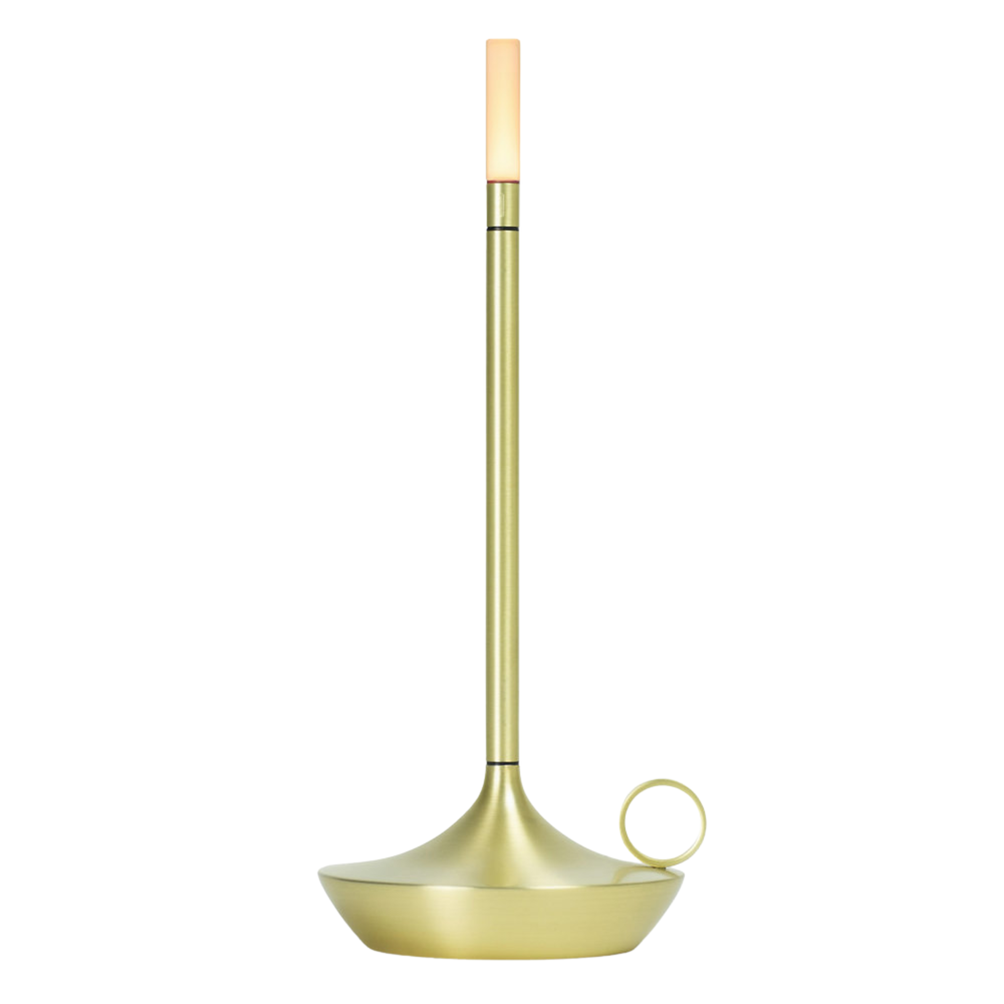 The large brass Wick Pro Cordless Lamp from Graypants.