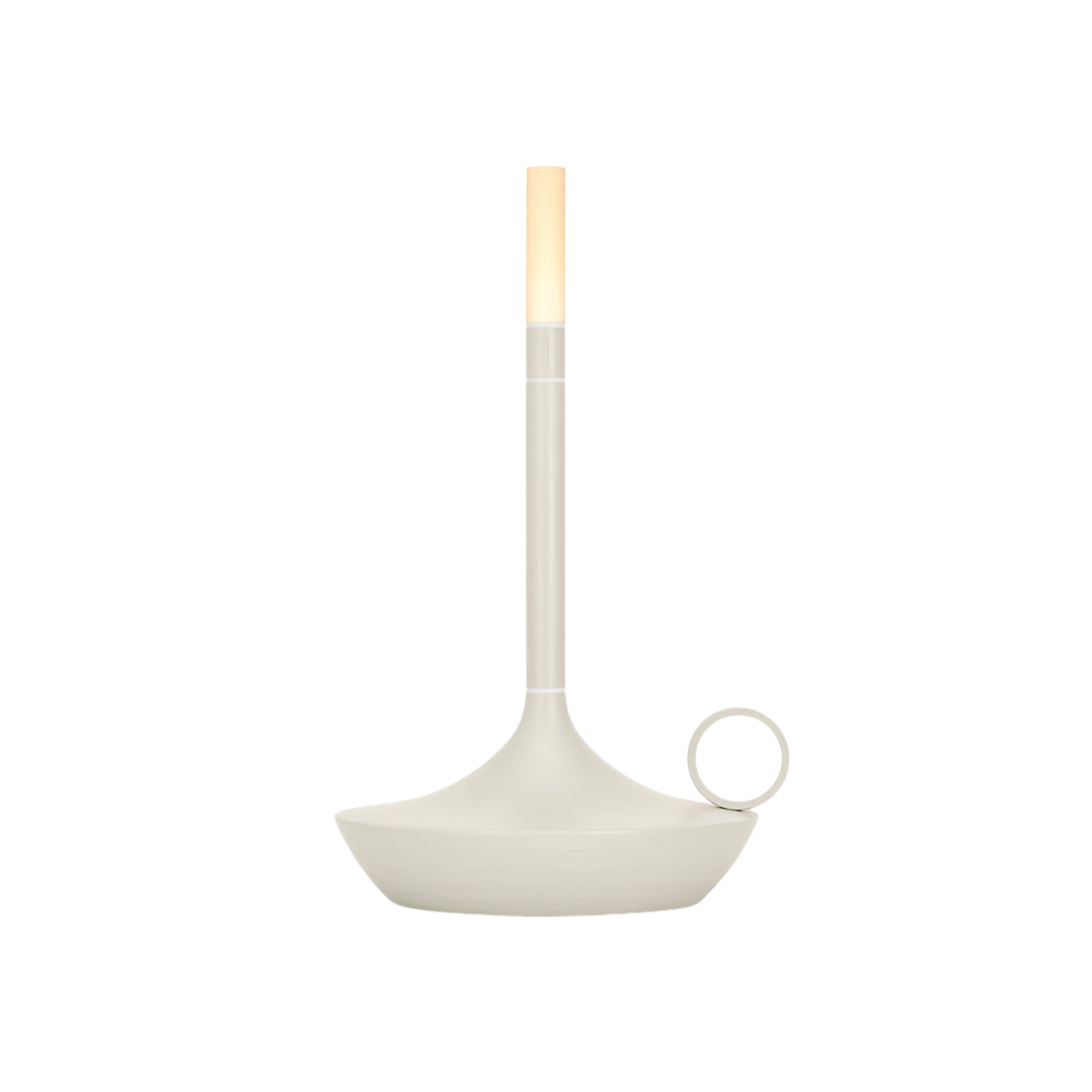 The small mist gray Wick Pro Cordless Lamp from Graypants.