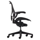 The side of the Aeron Office Chair from Herman Miller showing the back, seat, arms and base.