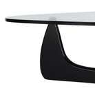 The black Noguchi Table from Herman Miller close up.