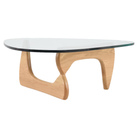 The side of the white oak Noguchi Table from Herman Miller.