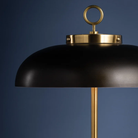 The Hector Cordless Table Lamp from Hudson Valley Lighting in a home office.