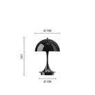 The Panthella 160 Portable Lamp from Louis Poulsen dimensions. all-groups