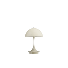 The opal beige Panthella 160 Portable Lamp from Louis Poulsen turned off.