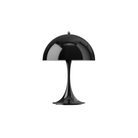 The black Panthella 250 Portable Lamp from Louis Poulsen turned off.