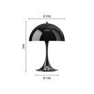 The Panthella 250 Portable Lamp from Louis Poulsen dimensions. all-groups