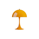 The orange Panthella 250 Portable Lamp from Louis Poulsen turned off.