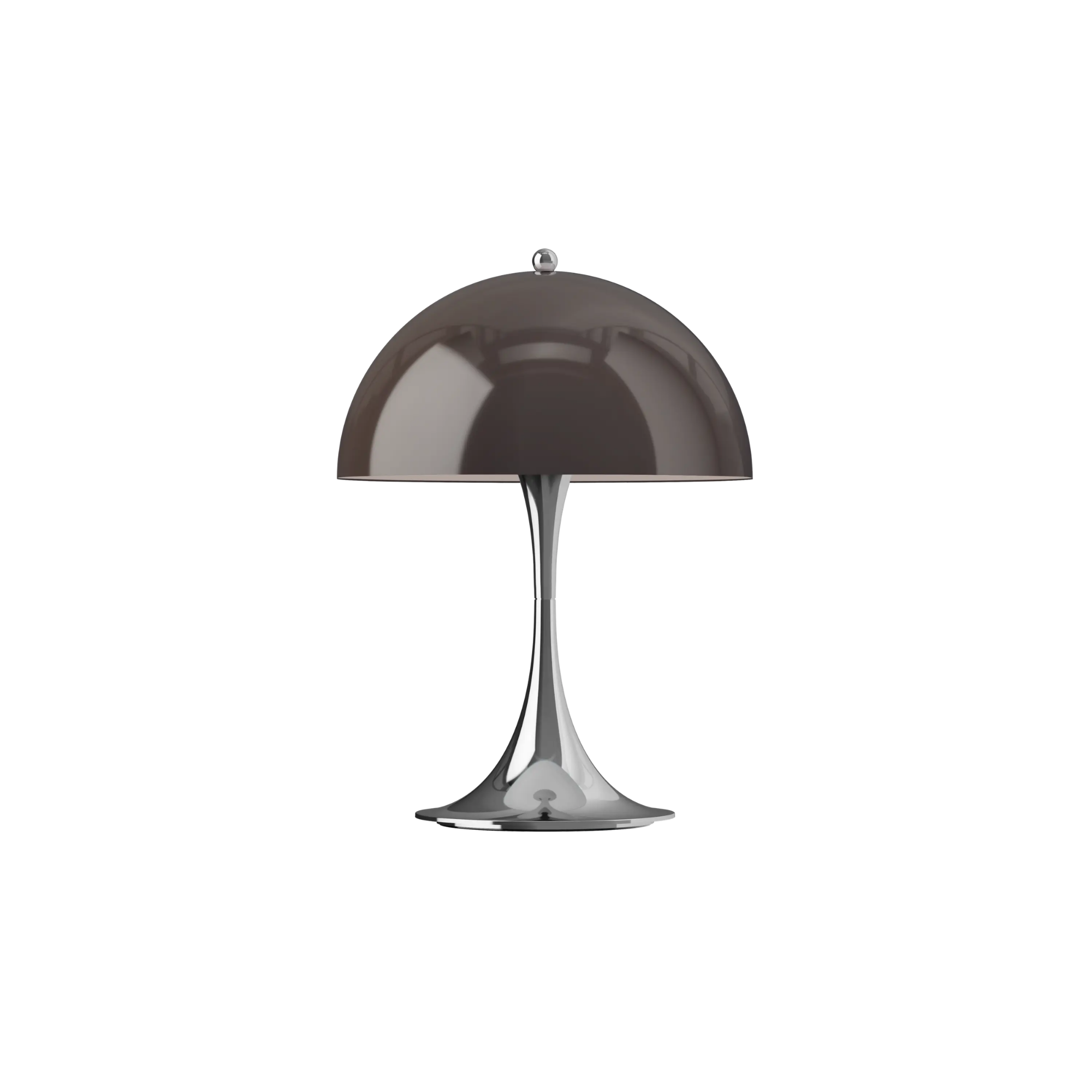 The 13.2 inch brown Panthella Portable Lamp: The Originals from Louis Poulsen turned off.