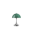 The 9.5 inch green Panthella Portable Lamp: The Originals from Louis Poulsen turned off.