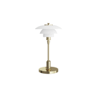 The brass PH 1/1 Portable Lamp from Louis Poulsen turned off.