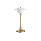 The brass PH 2/1 Portable Lamp from Louis Poulsen turned off.