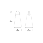 The Uma Sound Table Lamp from Pablo Designs dimensions.
