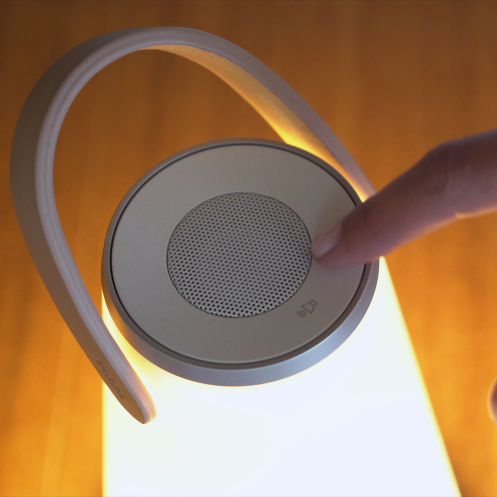 The Uma Sound Table Lamp from Pablo Designs touch controls.