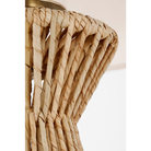 The Antigua Cordless Lamp from Visual Comfort Signature showing the woven natural abaca close up.