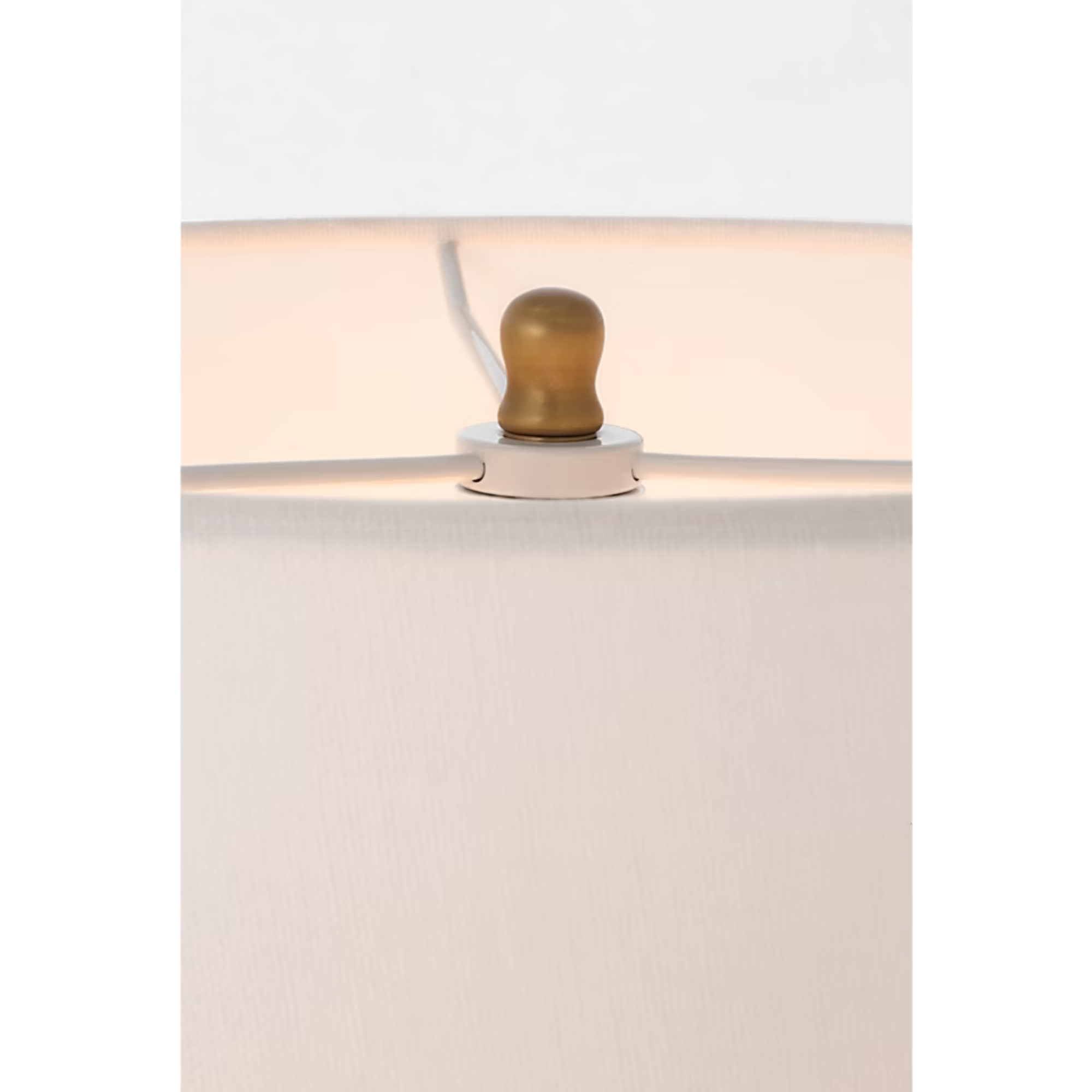 The brass Bryant Adjustable Cordless Floor Lamp showing the shade and finish in detail.