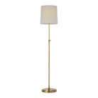 The brass Bryant Adjustable Cordless Floor Lamp turned off.