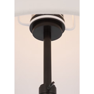 The bronze Bryant Adjustable Cordless Floor Lamp shade and post from underneath.