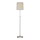 The polished nickel Bryant Adjustable Cordless Floor Lamp turned off.