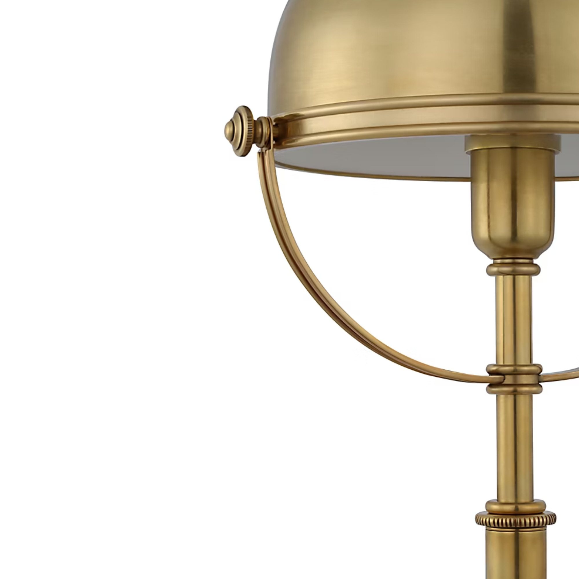 The brass Carthage Cordless Lamp from Visual Comfort Signature, a portable light fixture shown in detail.